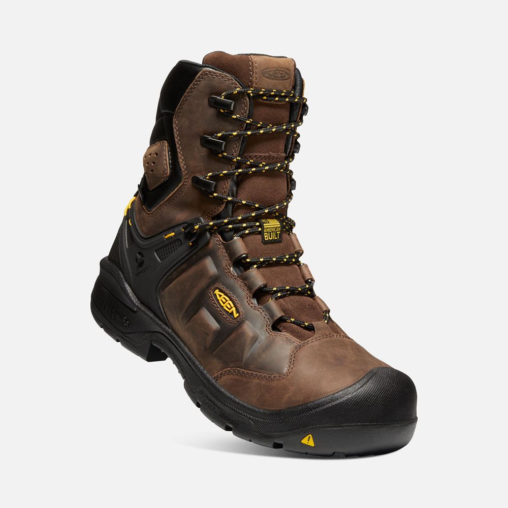 Botte de Travail Keen Homme Marron | Dover 8\" Waterproof (Carbon-Fiber Toe) | ZEANJ-2746